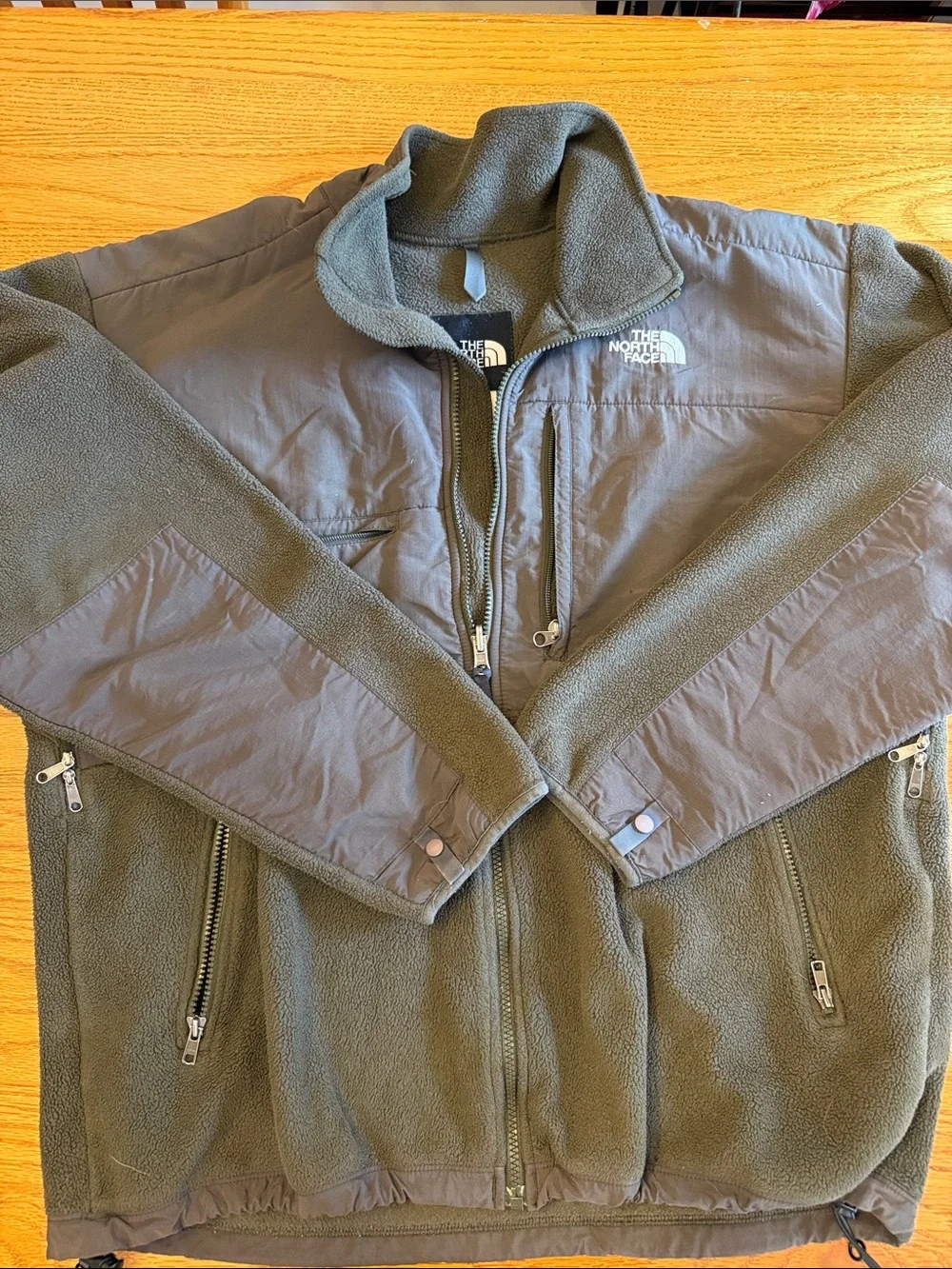 The North Face Brown Fleece Jacket with Nylon Panels